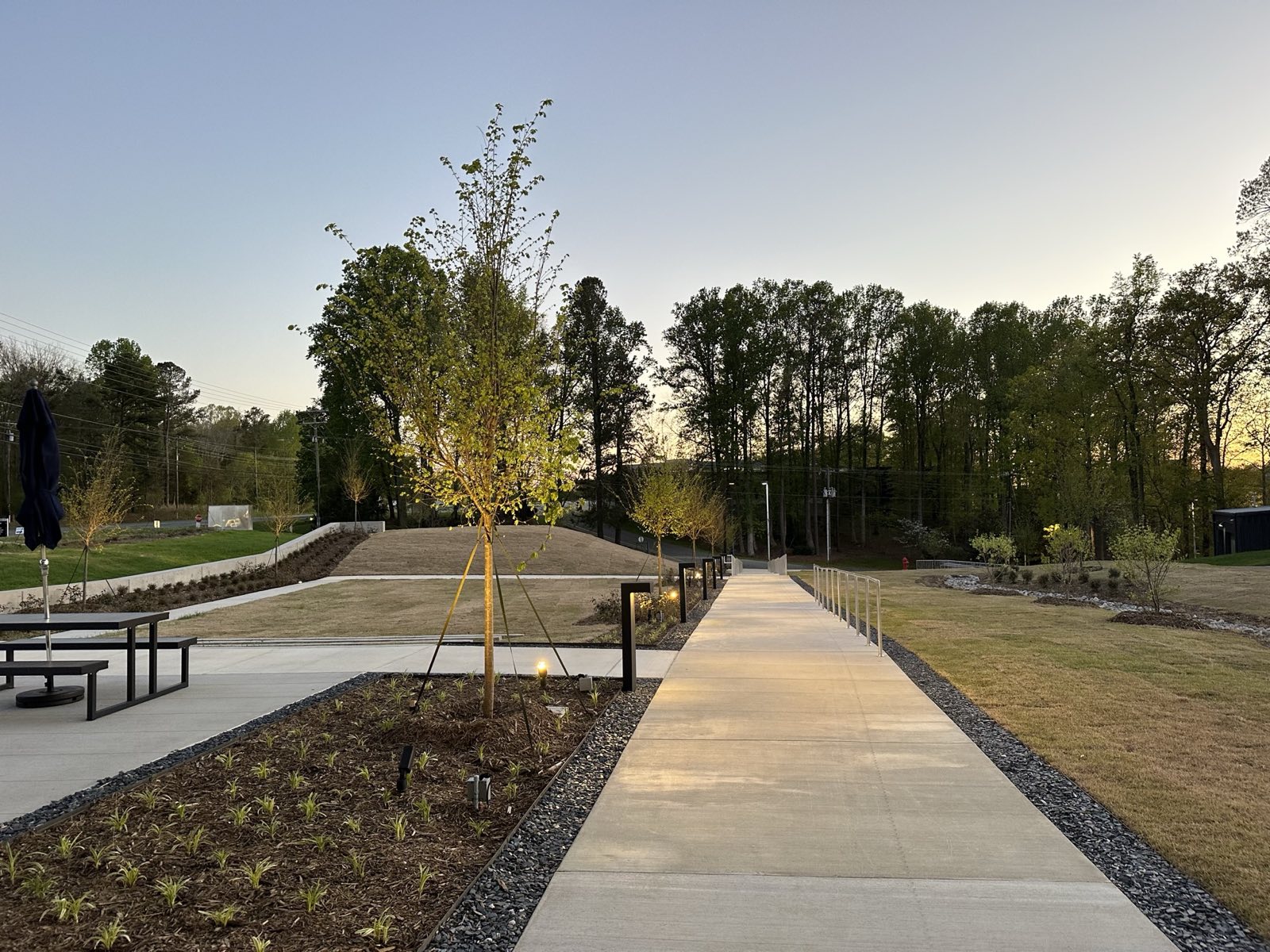 Built landscape at the Alamance Community College Biotechnology Center