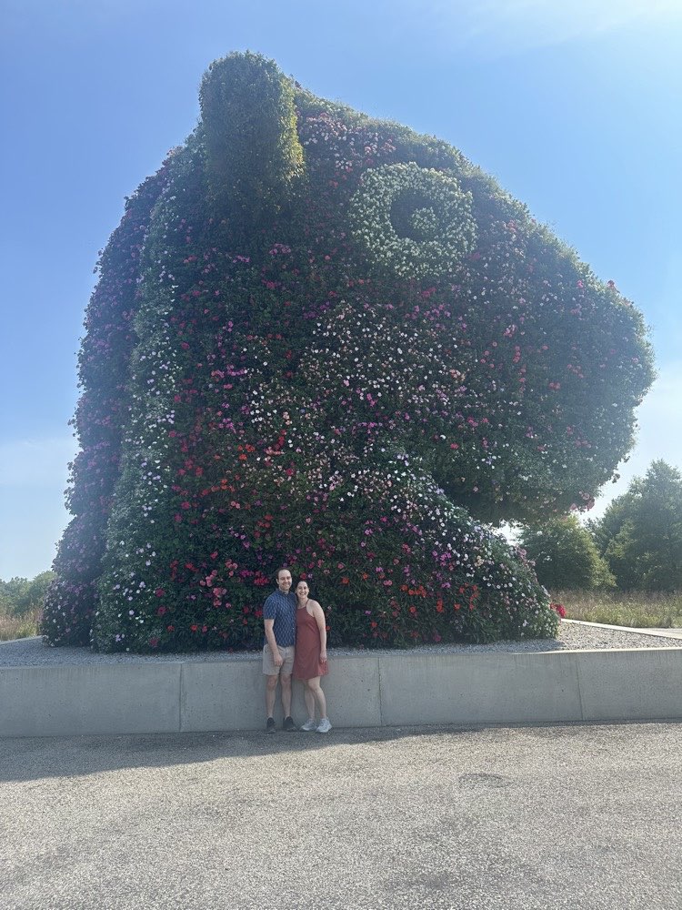 Topiary sculpture in the landscape at Glenstone in Maryland